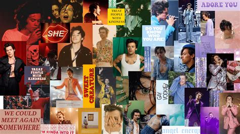 harry styles wallpaper|harry styles collage wallpaper laptop.